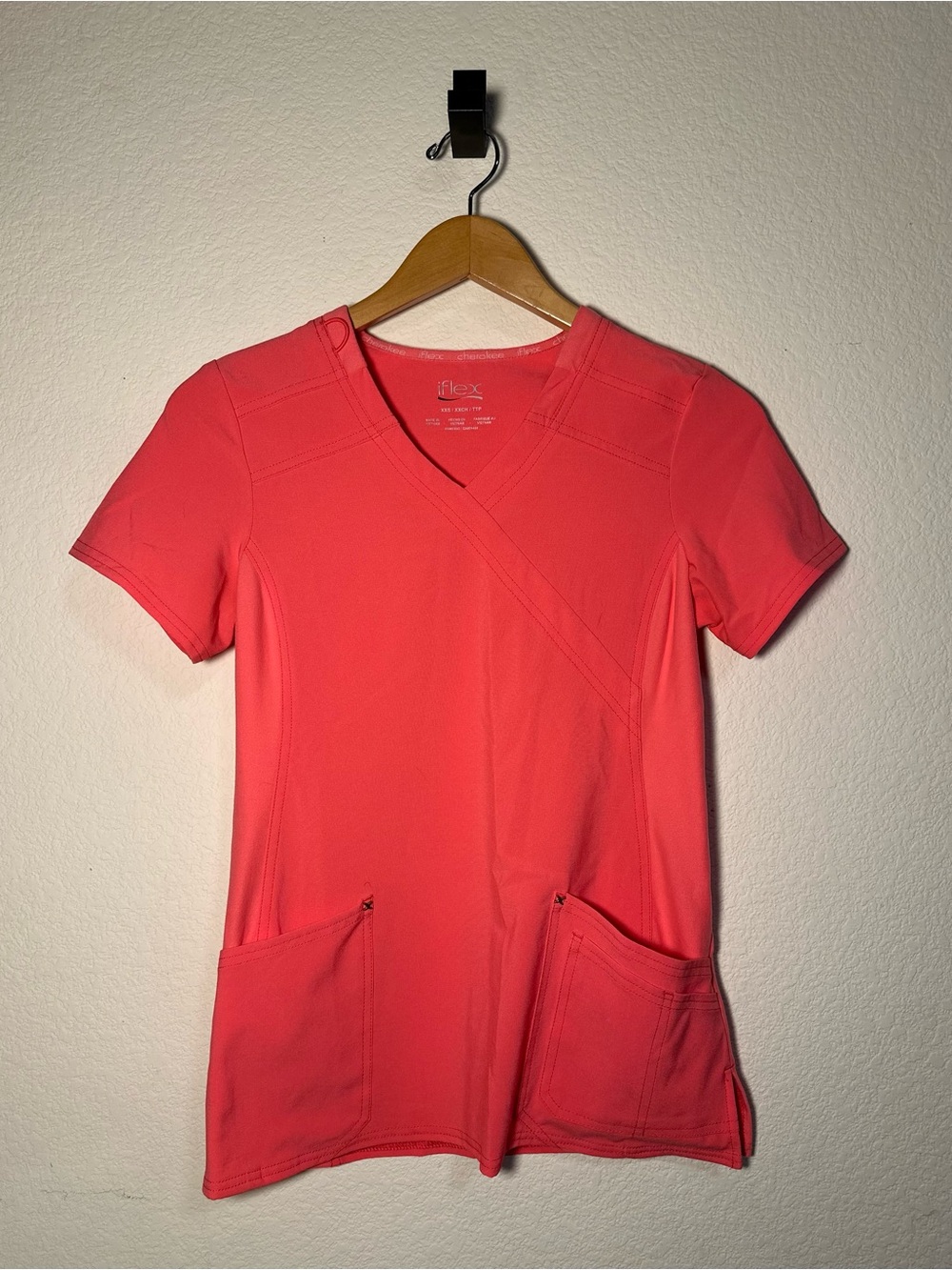 Women’s Cherokee iFlex Mock Wrap Scrub Top